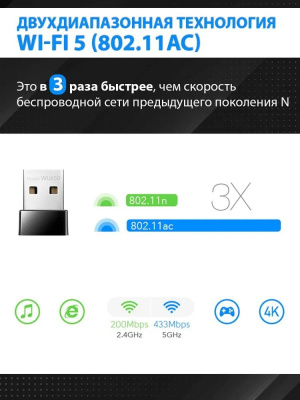 ������� ������� Wi-Fi Cudy WU650 AC650 USB 2.0 (���.�����.) 1���.