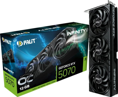 ���������� Palit NVIDIA GeForce RTX 5070 Infinity 3 OC 12Gb, GDDR7 (NE75070S19K9-GB2050S) Ret