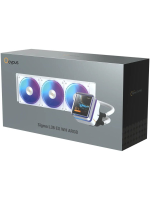 ������� ����������� ���������� Ocypus Sigma L36 EX WH ARGB (310W, 360mm, LED, White, ARGB/ Fans: 3x120mm, 36dBA, 88CFM, 2400RPM/ Pump height 99mm, 27dBA, 3100RPM, Rad thickness 27mm/ S: 1851, 1700, 1200, 115X, AM5, AM4)