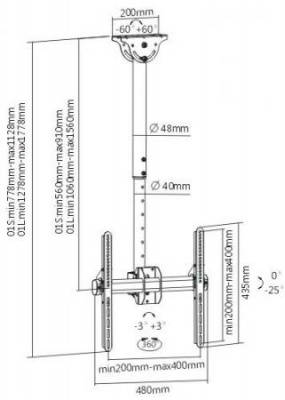 ��������� ARM Media LCD-1700 ����� ��� LED/LCD �� 26"-65" ���������� �� 55�� 