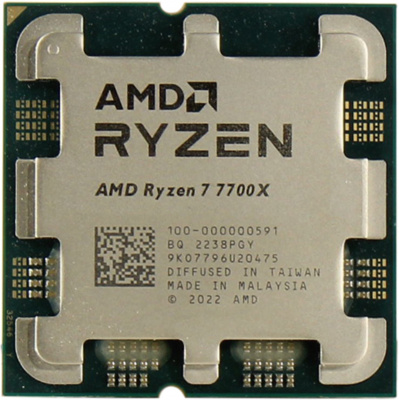 ��������� AMD Ryzen 7 7700X AM5 105W, 8C/16T, 4500���, Turbo 5400��� 100-000000591 OEM