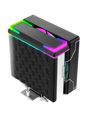 ����� ��� ���������� Ocypus Delta A40 SE BK ARGB (190W, 4-pin PWM, 147mm, Al/Cu, 4x6mm, ARGB, 1x120mm, 60CFM, 31dBA, 1800RPM, S: 1851/1700/1200/115X, AM5/AM4, black)