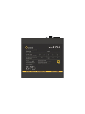 ���� ������� Ocypus Iota P1000, 1000W, APFC, 80+ Gold, ATX 3.1, Fully Modular, 120mm Fan (P1000-GF)