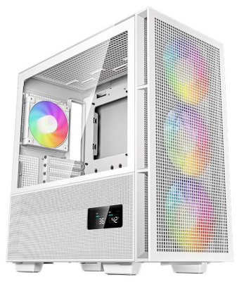 ������ Deepcool CH560 DIGITAL WH ��� ��, ������� ���� (���������� ������), 3x140�� ARGB ���������� ������� � 1x120�� ARGB ���������� �����, �����, ATX