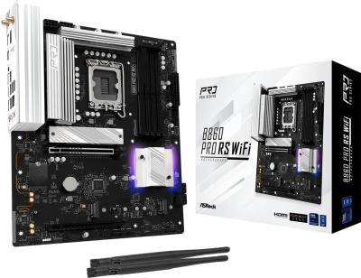 ����������� ����� ASRock B860 PRO RS WIFI, LGA 1851, Intel B860, ATX, Ret