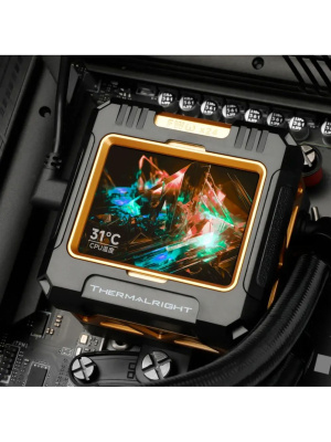 ������� �������� ���������� Thermalright Frozen Warframe 420 ARGB Soc-AM5/AM4/1200/1700/1851 ������ 4-pin 29.8dB Al LCD Ret (F-WFRAME-420-BL-ARGB)