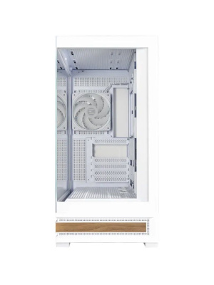 ������ ZALMAN P40 NAMU, ATX, WHITE, WINDOW, WOODEN ELEMENTS, 2xCombo(2.5� or 3.5�), 1xUSB TYPE-C, 2xUSB3.0, SIDE 3x120mm ARGB, REAR 1x120mm ARGB