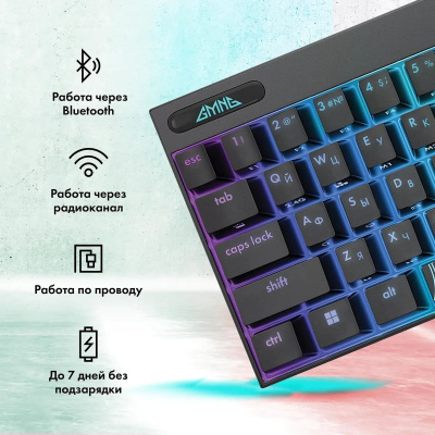 ���������� GMNG GG-KB500XW ������������ ������ USB ������������ BT/Radio Multimedia for gamer LED (1910516)
