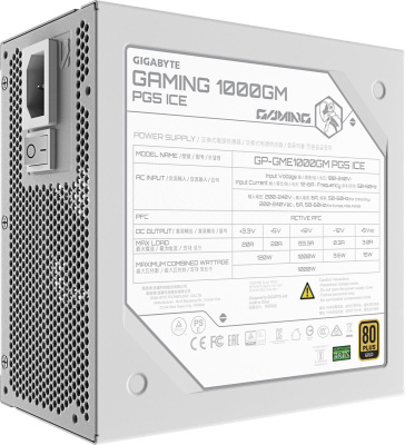 ���� ������� �� 1000W Gigabyte GP-GME1000GM PG5 ICE, 80+ Platinum, �����