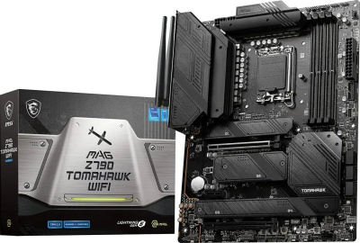 ����������� ����� MSI MAG Z790 TOMAHAWK WIFI Soc-1700 Intel Z790 4xDDR5 ATX AC`97 8ch(7.1) 2.5Gg RAID+HDMI+DP
