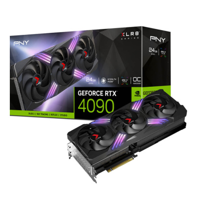 ���������� PNY RTX4090 24GB XLR8 Gaming VERTO EPIC-X RGB Overclocked GDDR6X 384-bit DPx3 HDMI 3FAN DLSS 3 RTL (VCG409024TFXXPB1-O)
