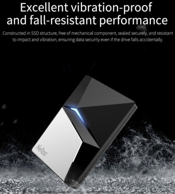 SSD External Netac 120Gb Z7S <NT01Z7S-120G-32BK> (USB3.2, up to 550/480MBs, 89�60�11.5mm, Aluminium+Steel+Plastic)
