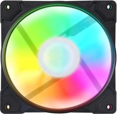 ���������� GMNG GG-CF120FRGB1-PWMBK RGB 120x120x25mm ������ 4-pin 20-28dB 126gr Ret