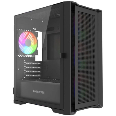 ������ Powercase Alisio Micro X4B V2 LE, Tempered Glass, 4� 120mm ARGB PWM fans, ������, mATX  (CAMCXB-A4-LE)