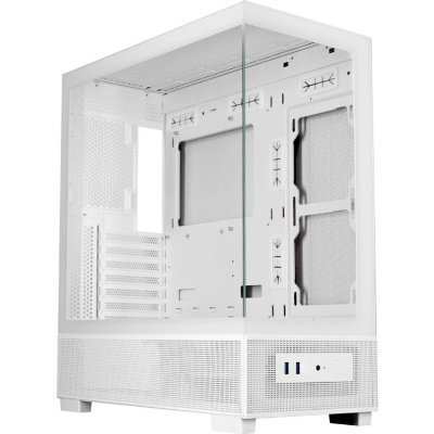 ������ XASTRA Q500-0F White ATX/Aquarium/Screewless/no fans/ Q500-0F-WH