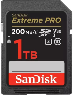 ����� ������ SanDisk Extreme Pro SD UHS I 1TB Card for 4K Video for DSLR and Mirrorless Cameras 200MB/s Read & 140MB/s Write