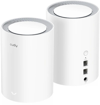 ��������� Mesh ������ CUDY M1800(2-Pack), Wi-Fi 6, AX1800, 2.4/5���, �����