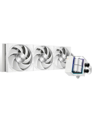 ������� ���������� PCCooler DS360 Pro Digital WH (310W, 360mm, LED temp., White, Fans: 3x120mm, 66CFM, 34.3dBA, 2200RPM/ Pump height 85 mm, 15dBA, 2600RPM, Rad thickness 27mm/ S: 1851, 1700, 1200, 115X, 20XX, AM5, AM4)