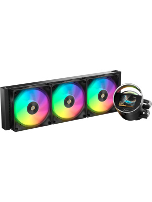 ������� �������� ���������� Ocypus Sigma L36 BK ARGB, 360mm, LCD Pump 2.4", 3x120mm ARGB fans, LGA115X/1200/1700/18XX, AM4/AM5