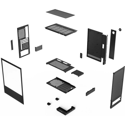 ������ ��� �� ACD Citadel 108DB ATX, Type-C + 2 X USB ports + HD audio combo, Mesh, TG, Black