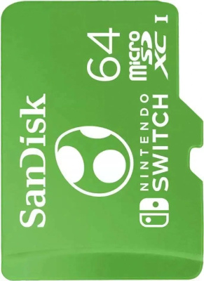 ����� ������ SanDisk 64GB Nintendo MicroSDXC UHS-I card for Nintendo Switch R:100MB/s,W:90MB/s. ����: �������