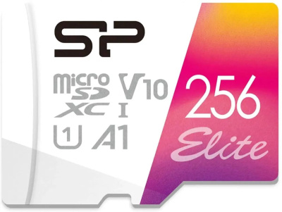 ����� ������ 256Gb MicroSD Silicon Power Elite + SD ������� (SP256GBSTXBV1V20SP)