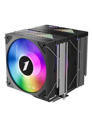 ����� 1STPLAYER CRYO CY12L-D Black / 6HPx6mm, dual tower, 2x120mm ARGB fans, 750-1900 RPM, 57.6 CFM, 38.2 dBA / CY12L-D-BK