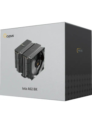 ����� Ocypus Iota A62 BK (260W, 4-pin PWM, LED temp., 158mm, Al/Cu, 6x6mm, 2x120mm, 77CFM, 29dBA, 2000RPM, S: 1851/1700/1200/115X, AM5/AM4, black)