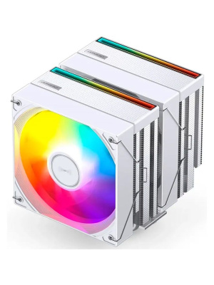 ����� JONSBO CB80 White LGA1851/1700/1200/115X/AM5/AM4 (TDP 260W, PWM, 120mm ARGB LED Fan + 120mm Black Fan, 6 �������� ������, 4-pin, �����) Retail