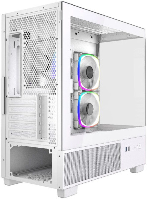 Powercase Vision Micro M3W, Tempered Glass, 3x 120mm ARGB PWM Fan, �����, mATX  (CVMMW-A3)