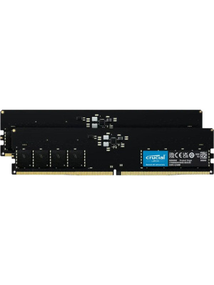 ����������� ������ Crucial by Micron DDR5-5600 128GB Kit (2x64GB) UDIMM CL46 Black 1.1V, 1 Year Warr�nty