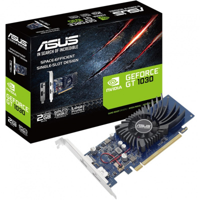 ���������� ASUS GeForce GT 1030 1266Mhz PCI-E 3.0 2048Mb 6008Mhz 64 bit DVI HDMI HDCP (GT1030-2G-BRK)