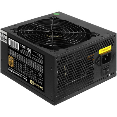Exegate EX292159RUS ���� ������� 400W ExeGate 80 PLUS� Bronze 400PPH (ATX, APFC, ��� 88% (80 PLUS Bronze), 12cm fan, 20+4pin, 4+4pin, 2xPCI-E, 5xSATA, 3xIDE, RTL(color box), black)