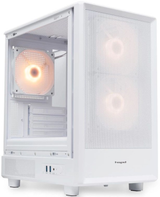 ������ �� ��� ����� ������� HSPD M310, Mesh Mini-tower, White, M310-TGWH-ARGB