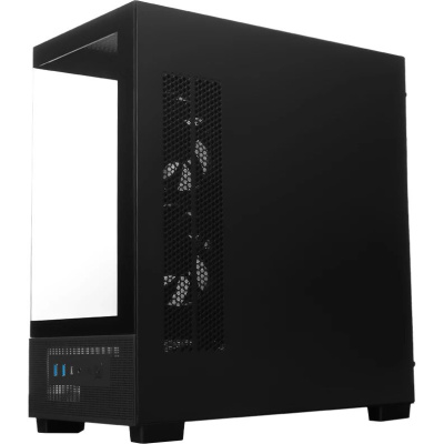 ������ XASTRA Q500M 3ARGB-FG-C10-UC Black mATX/Aquarium/Screewless/ 3x120mm ARGB PWM FG fans/Argb+PWM HUB 10port/ Type-C/ Q500M-3FG12A-C10-UC