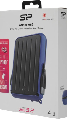 ������� ������� ���� 4TB Silicon Power  Armor A66, 2.5", USB 3.2, �����