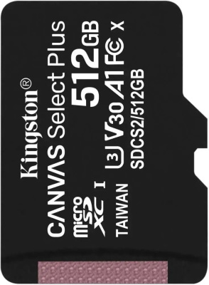���� ����� microSDXC 512GB Kingston SDCS3/512GBSP Canvas Select Plus w/o adapter