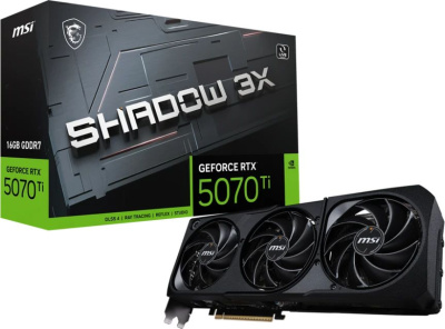 ���������� MSI NVIDIA GeForce RTX 5070 Ti Shadow 16Gb (RTX 5070 Ti 16G SHADOW 3X) Ret