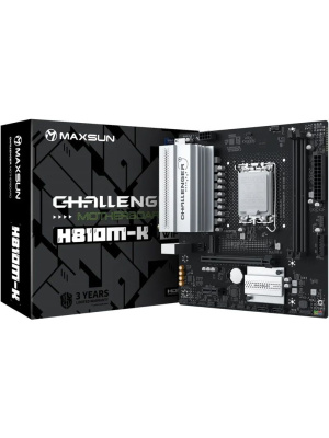 ����������� ����� MAXSUN MS-Challenger H810M-K WIFI, B810, LGA1851,  2*DDR5, 2*SATA3, 1*M.2, USB 3.2, USB 2.0, 1*PCIEx16, 1*PCIEx1, HDMI+DP, mATX