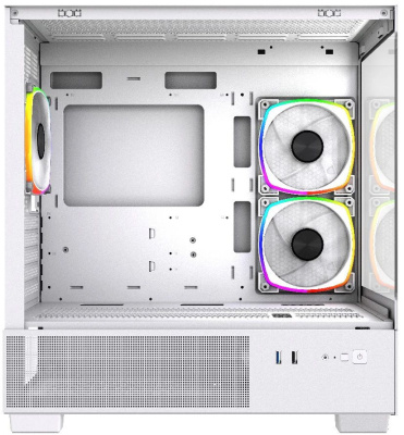 Powercase Vision Micro M3W, Tempered Glass, 3x 120mm ARGB PWM Fan, �����, mATX  (CVMMW-A3)