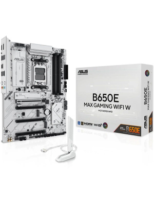����������� ����� ASUS B650E MAX GAMING WIFI W, AM5, B650, 4*DDR5,  4*SATA, 3*M.2, 5*USB 3.2, 2*USB 2.0, Type-C, 5*PCIx16, DP+HDMI, ATX