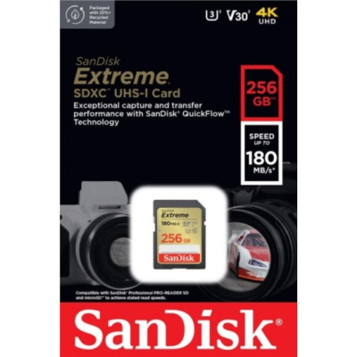 ����� ������ SanDisk Extreme SDXC Class 10 UHS-I U3 V30 256Gb (180/130 MB/s)