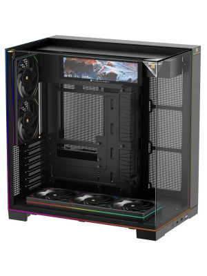 ������ Thermalright TR-A70 Vision FanUB / Black / TG / TL-UB36R+TL-UB24 PWM Fans / 9.16'' LCD screen / USB TYPE-C / ATX  / TRA70VFUBB