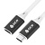 Удлинитель USB 3.1 Type C-С Greenconnect GCR-53732, 0.5m белый, 100W/20V/5A, M/F, TPE, AL сase черный, белый ПВХ, экран, армированный