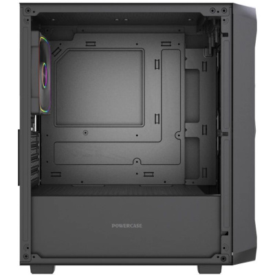 ������ Powercase Mistral SM06 ARGB, Tempered Glass, 3x120mm ARGB PWM fans, ������, mATX  (CMMSM06B-A3)