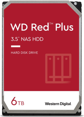 ������� ���� 6TB Western Digital Red Plus WD60EFPX, 3.5", 5400 RPM, 128MB, SATA-III, NAS Edition (������ WD60EFZX)