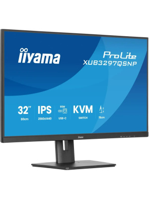 ������� Iiyama 32" ProLite XUB3297QSNP-B1 ������ IPS LED 1ms 16:9 HDMI M/M ������� HAS Piv 1000:1 350cd 178��/178�� 2560x1440 100Hz DP QHD USB 9.5��