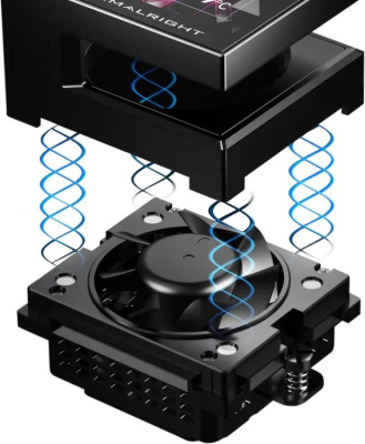 ������� �������� ���������� Thermalright Stream Vision 360 Soc-AM5/AM4/1200/1700/1851 ������ 4-pin LCD Ret (S-VISION-360-BL)