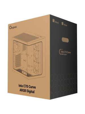 ������ Ocypus Iota C70 WH Curve ARGB Digital, ATX, Type-C*1, USB3.0*2, REAR 1x120mm ARGB, MB SIDE 3x120mm ARGB