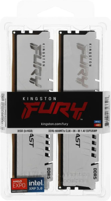 ������ DDR5 2x16GB 6000MHz Kingston KF560C30BWEK2-32 Fury Beast RTL Gaming PC5-48000 CL30 DIMM 288-pin 1.4� kit single rank � ���������� Ret